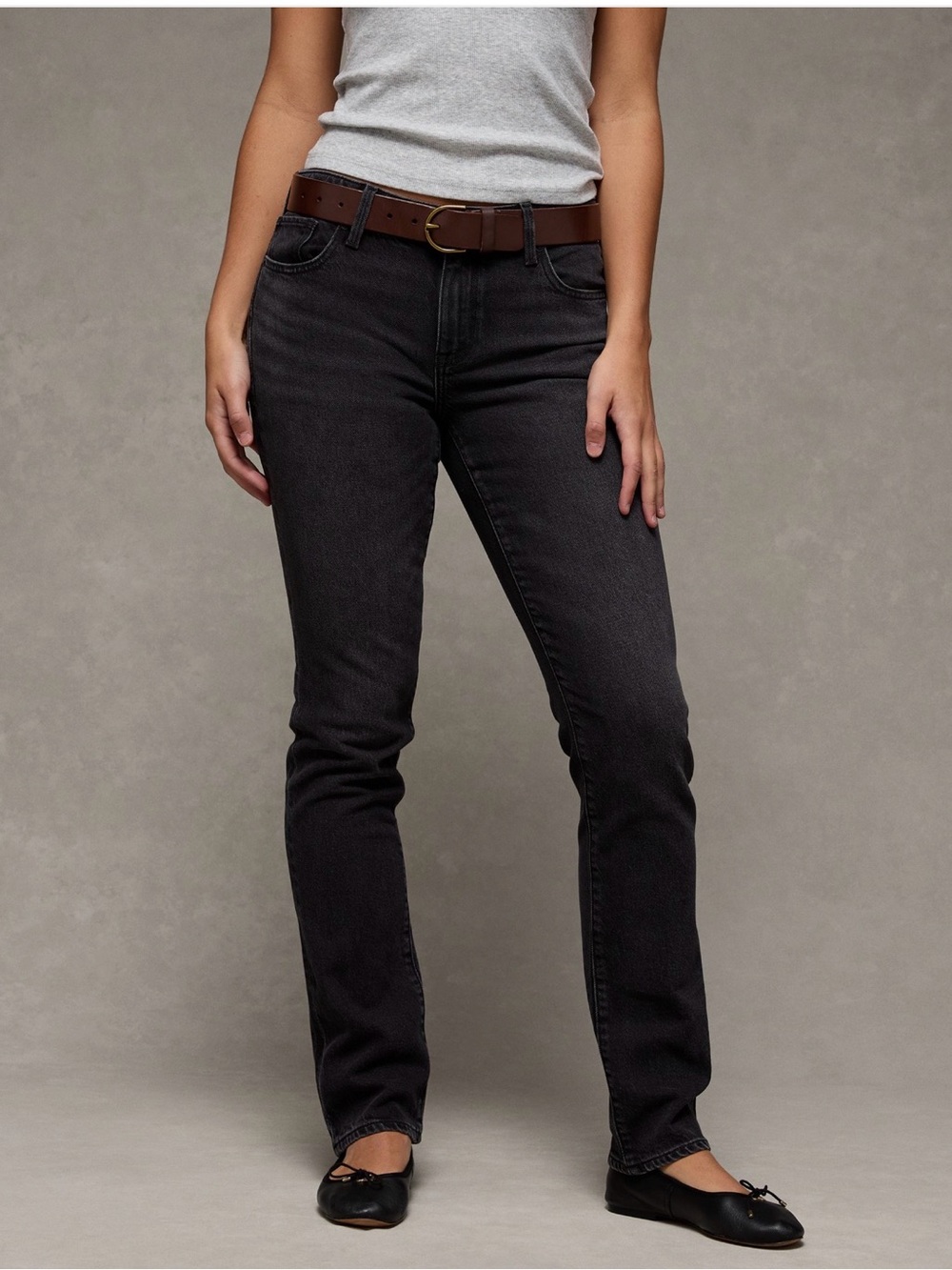 American Eagle Black Wash Stretch Skinnies Jeans Size 28x30